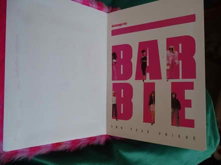 Photo of free Pink striped Barbie exercise book (Tolworth KT5) #3