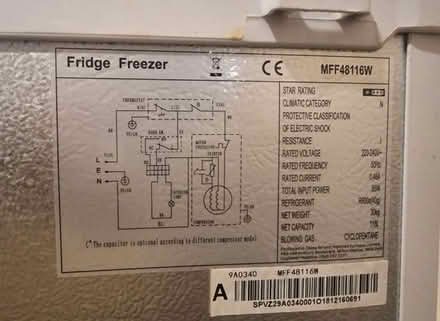 Photo of free Fridge freezer (Holywell WD18) #1