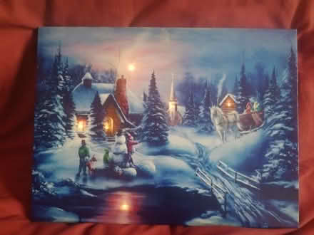 Photo of free Two Christmas Canvas Pictures with LED light effect.. (Bramley GU5) #1