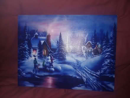 Photo of free Two Christmas Canvas Pictures with LED light effect.. (Bramley GU5) #2