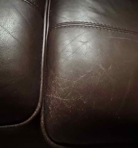 Photo of free 3 seater dark brown leather Wade sofa (Saltney CH4) #2