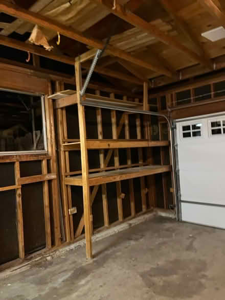 Photo of free Wooden garage shelves (Walnut Hills) #1