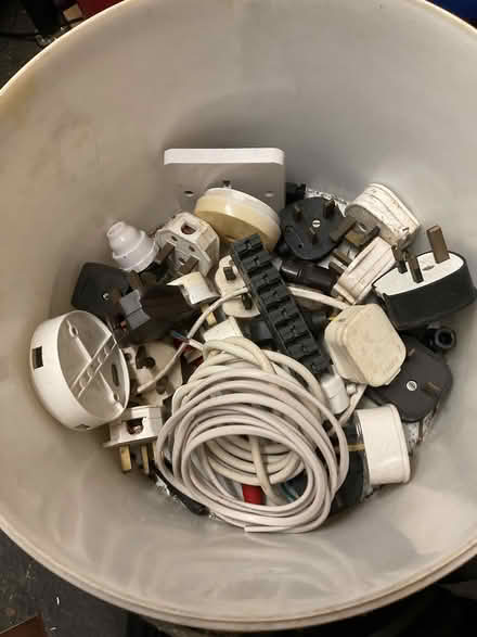 Photo of free Bucket of assorted electrical bits (Stanley Green BH15) #2