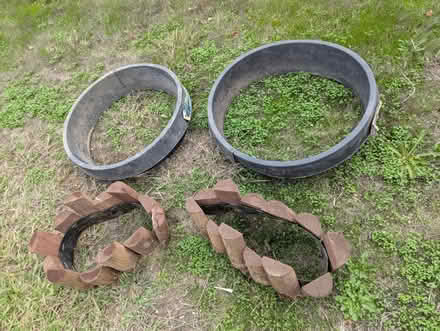 Photo of free Planter rings for trees and shrubs (Cupertino Public Library) #1