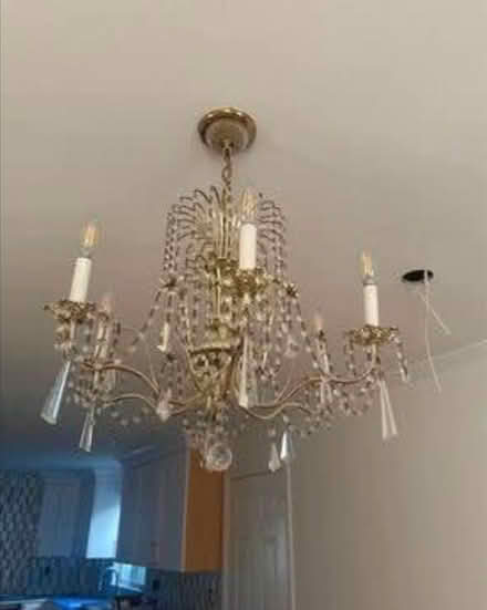 Photo of free Chandelier Gold and Crystal (20855) #1