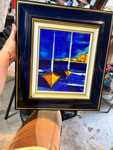 Photo of free Sailboat hand painted wall hanging (Redford) #1