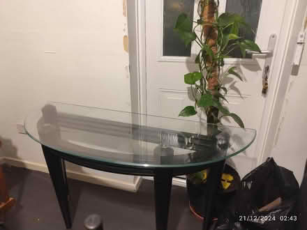 Photo of free Black glass corner table (Lapal B32) #1