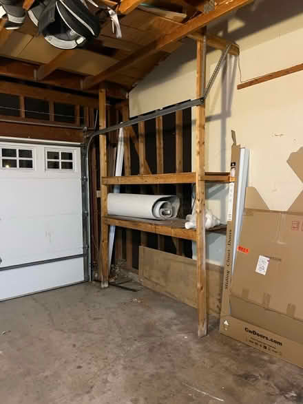 Photo of free Wooden garage shelves (Walnut Hills) #2