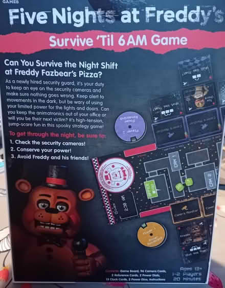 Photo of free FIive Nights At Freddy's board game (Charminster BH8) #2