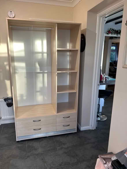 Photo of free Open wardrobe with 4 draws (Desborough) #1