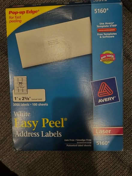 Photo of Avery Address Labels 5160 (Whittier) #1