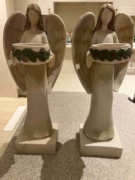 Photo of free Pair of angles/candle holders (Acton W5) #1