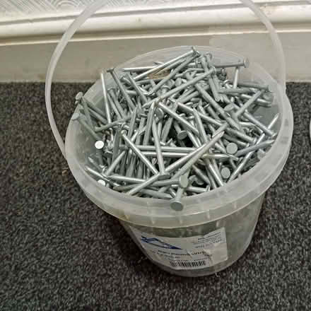 Photo of free 5 Kilo tub of galvenised nails. (Denton M34) #1