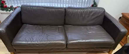 Photo of free Leather sofa (Daisy Hill BD9) #2