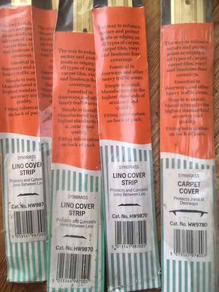 Photo of free Lino cover strips (4) (Shoscombe Vale) #2