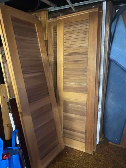 Photo of free Real wood slatted doors (Newfoundland, NJ) #1