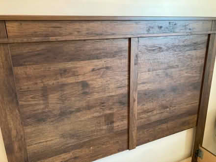 Photo of free Rustic wood queen bed frame (East Hollywood) #3