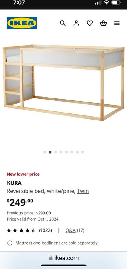 Photo of free IKEA Kura Kids Loft Bed (Los Altos) #2