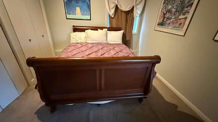 Photo of free Queen Sleigh Bed & Mattress Set (Renton/Kennydale) #2