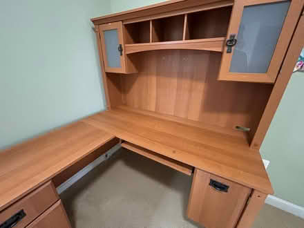 Photo of free Desk with hutch and keyboard tray (Bethesda) #2