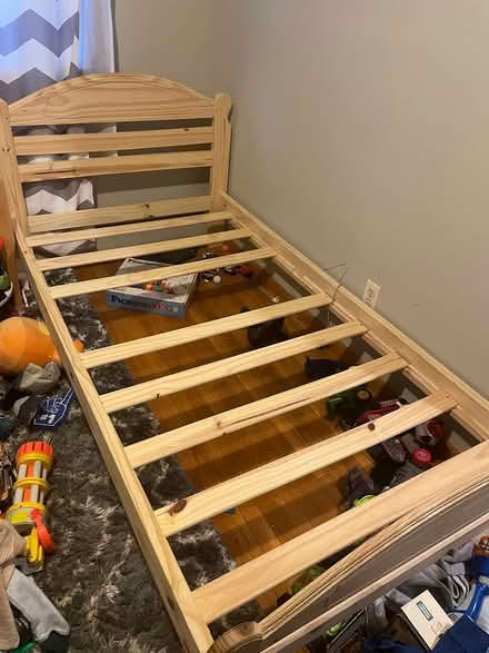 Photo of free Twin wooden bed (Hope,RI) #1