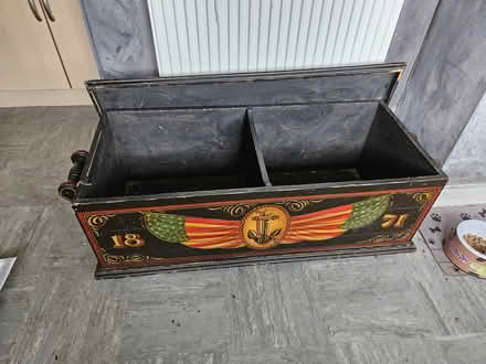 Photo of free Vintage wooden trunk (LS26 rothwell) #1