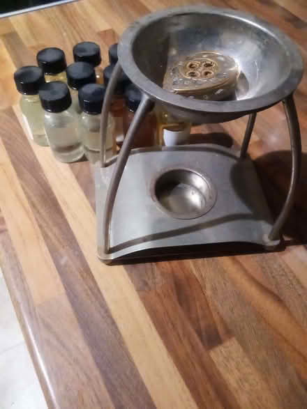 Photo of free Metal oil burner and selection of oils (Knock CA16) #1