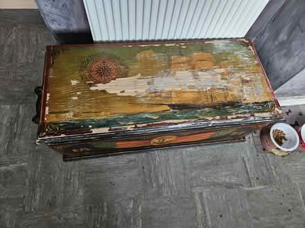 Photo of free Vintage wooden trunk (LS26 rothwell) #3