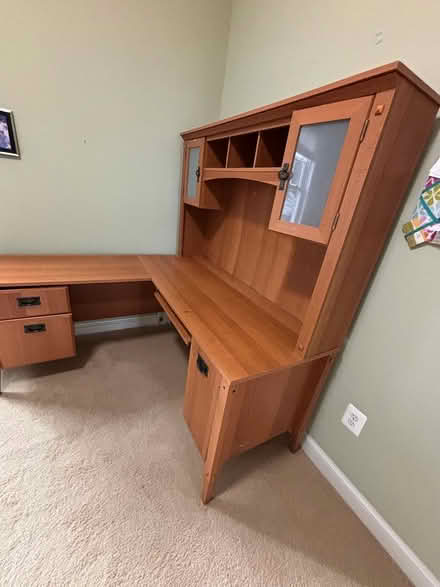 Photo of free Desk with hutch and keyboard tray (Bethesda) #4