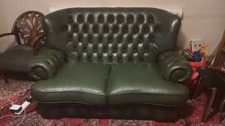 Photo of free Two-seater leather settee (BB1 (Rishton)) #1