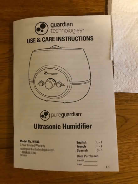 Photo of free Ultrasonic Humidifier (Southeast Oak Park) #2