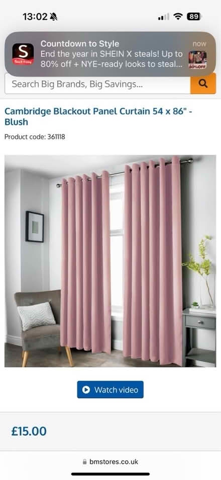 Photo of free 2 blush pink curtain panels (Mountsorell) #1