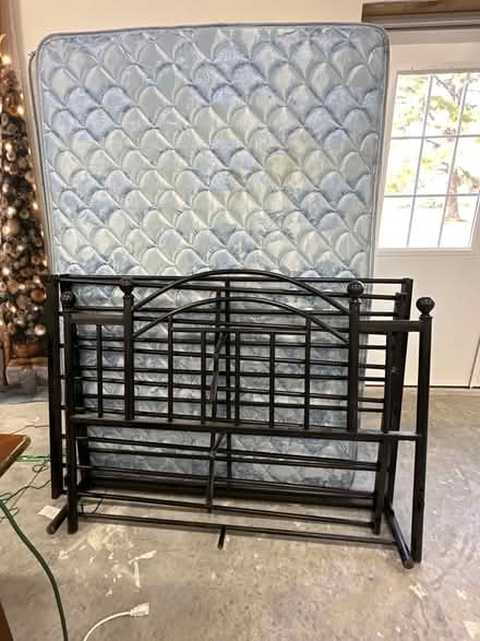 Photo of free Full size bed frame & matresses (Springfield near greenbrier) #1