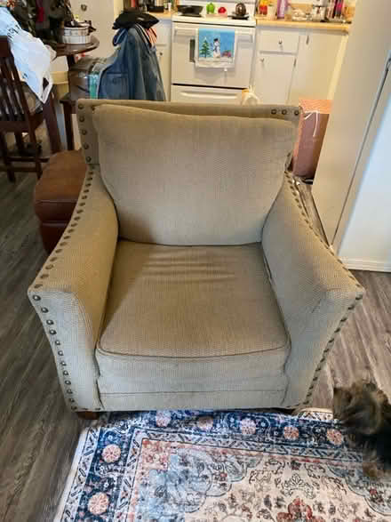 Photo of free Tan armchair (24th and West Brooks) #1