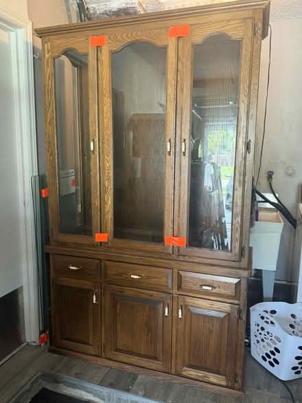 Photo of free Oak China Cabinet (West Boca Lyons and 18th St) #1