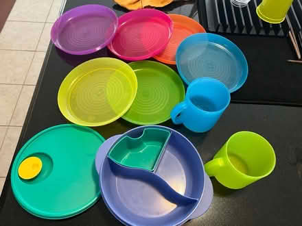 Photo of free Kids plastic IKEA plates and cups (Stouffville - near Walmart) #1