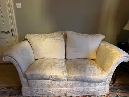 Photo of free Sofa and chair (matching damask) (Wimbledon Village, SW19) #1