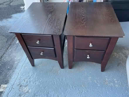 Photo of free Pair of wooden side tables (10594) #1