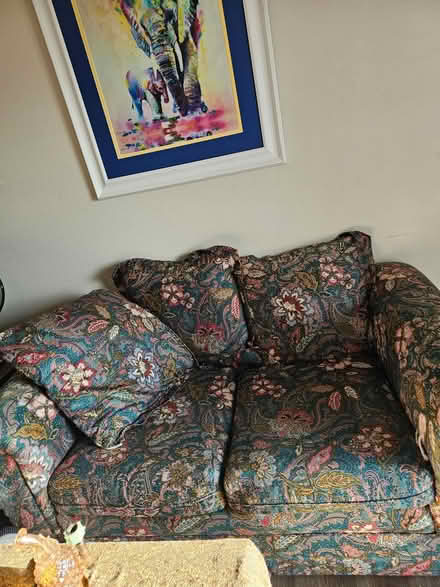 Photo of free Comfy Paisley Floral Loveseat (North Salem) #1