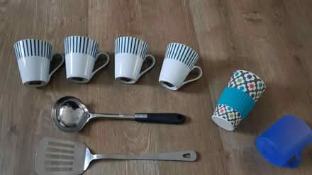 Photo of free 4 x mugs 2 cups 2 kitchen utensils (B47) #1