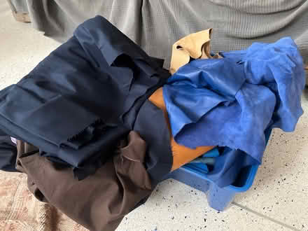 Photo of free 1 box of leather, 1 box of fabric (SW6 Fulham) #1