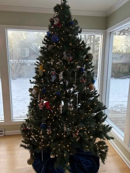 Photo of free 8 foot tall pre-lit Christmas tree (Princeton , Riverside Dr) #1