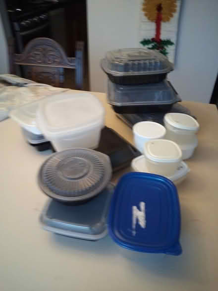 Photo of free Plastic containers (Hobson & Woodridge Dr.,) #1