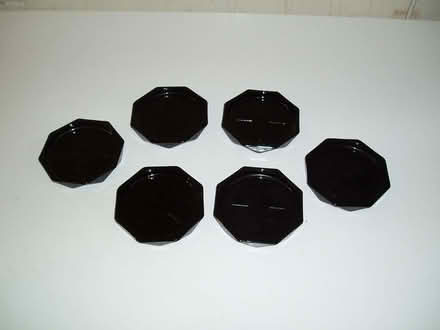 Photo of free Set of 6 Black Glass Coasters (Yateley GU46) #1