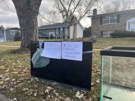 Photo of free On curb- TV and 75 gallon tank (Lisle) #2