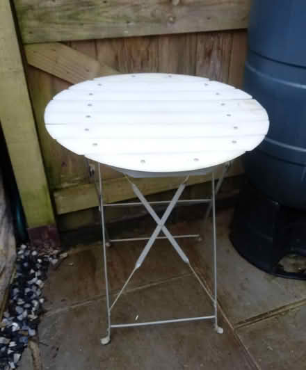 Photo of free Folding bistro table (Horsham, near Bennetts Field) #2