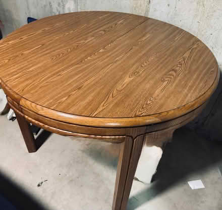 Photo of free Round wood table (Downers Grove - South) #1