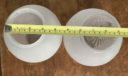 Photo of free 2 frosted glass 3-1/4" lamp shades (Fremont-Sundale/28 Palms) #1