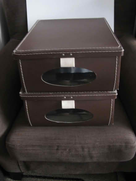 Photo of free Large Brown Storage Boxes x 2 - Collect (Bewbush RH11) #1