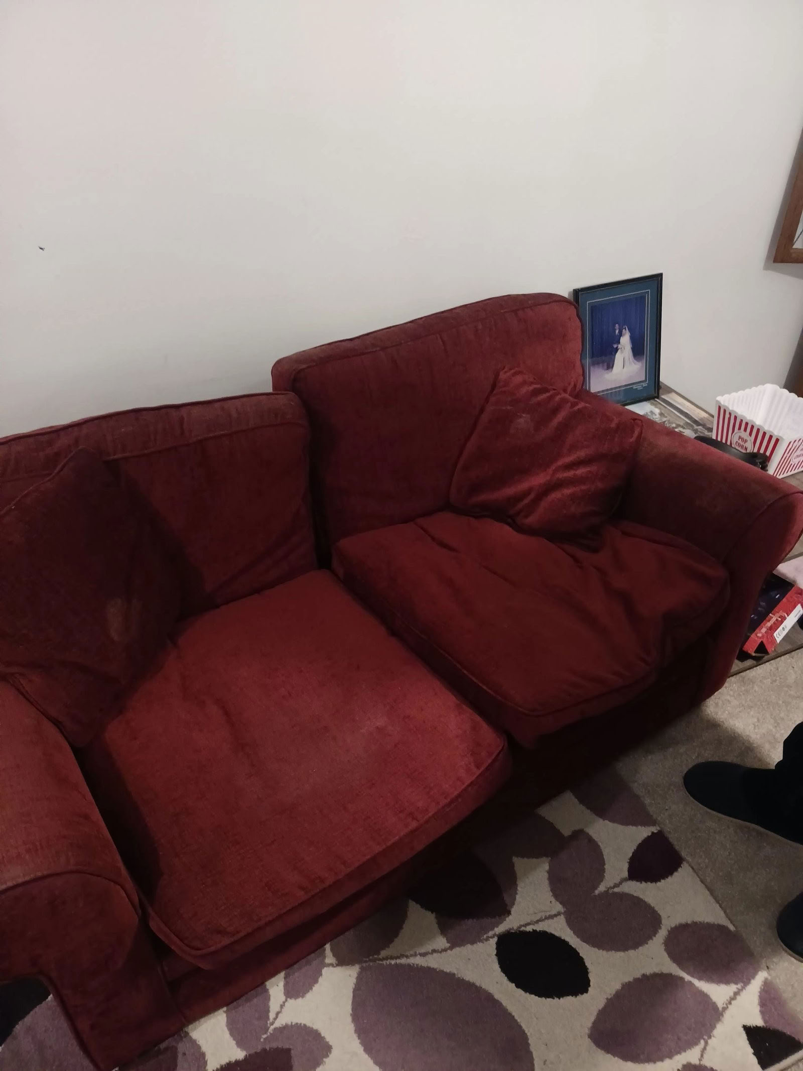 Free: Red sofa (Penhill SN2) - Swindon Freegle